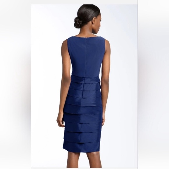 Adrianna Papell Tafetta Shutter Layered Dress, Size 6 - Picture 13 of 13